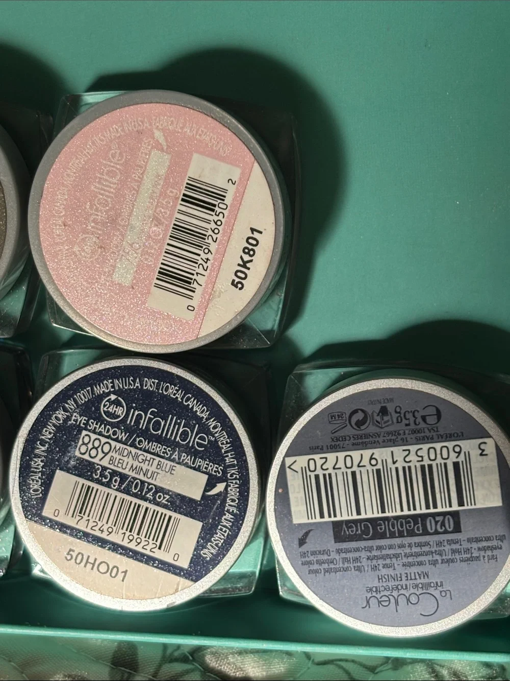 L’Oréal Infallible Cream Eyeshadow Set — Pink, Coral, Navy, Gray
